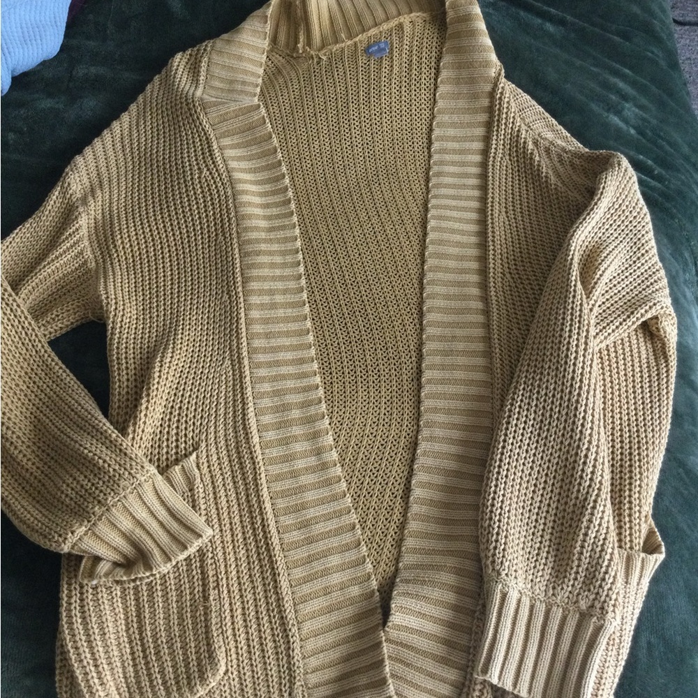 Cozy Tan Knit Cardigan